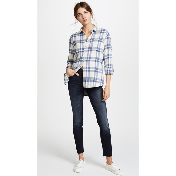 MOTHER Hight Waist Looker Ankle Fray in Night Owl - Skinny - Size 25 - Picture 1 of 17